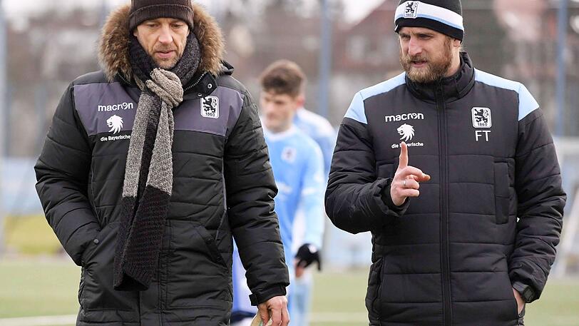 Gemeinsam für den TSV 1860: Sportchef Günther Gorenzel (li.) und Löwen-Coach Daniel Bierofka.