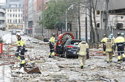 Blut, Zerstörung und Tränen - eine gigantische Explosion hat Oslo erschüttert - die Bilder vom Terror.
