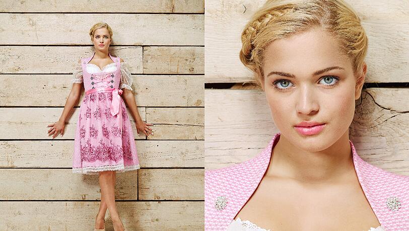 Kostbare Stoffe wie Brokat, Seide, und handbestickte französische Spitze: Die neue Kollektion des Dirndl-Labels "Alpenprinzessin"