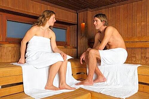 Eine heiße Sauna ist der richtige Ort, um das miese Winterwetter zu vergessen.