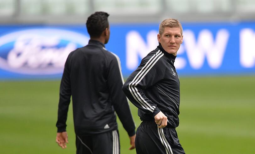 Training in Italien: Der FC Bayern im Juventus-Stadion.