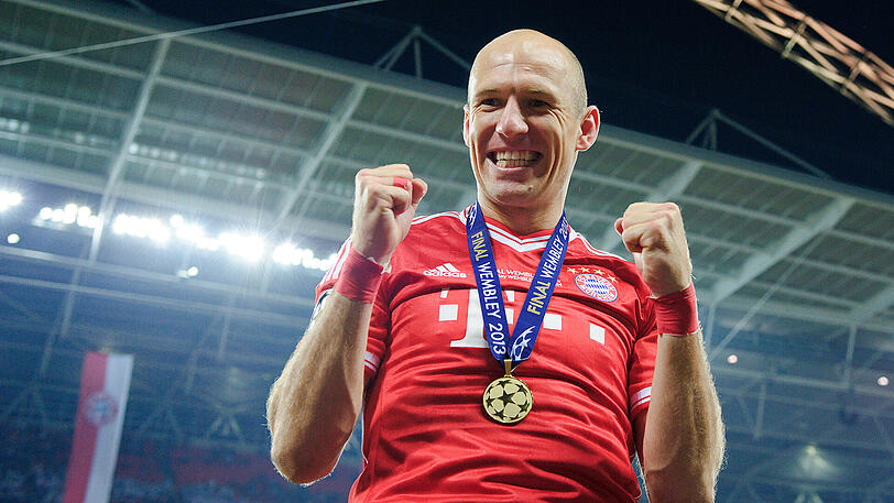 Der Mann des Abends: Arjen Robben nach dem Spiel.
