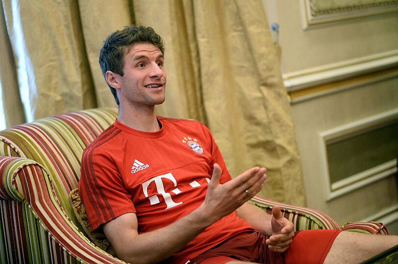 Thomas Müller beim Pressegespräch.