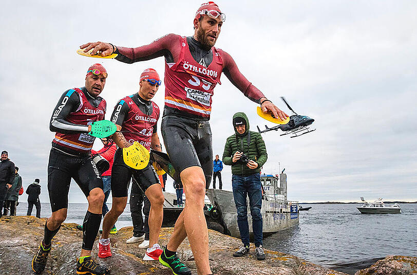 Faris Al-Sultan bei der Swim-Run-WM in Schweden.