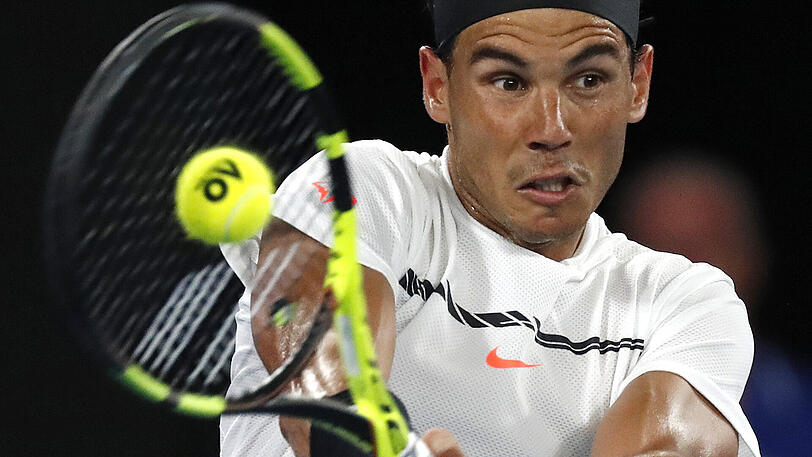 Rafael Nadal aus Spanien gewinnt das Spiel gegen Grigor Dimitrow aus Bulgarien.