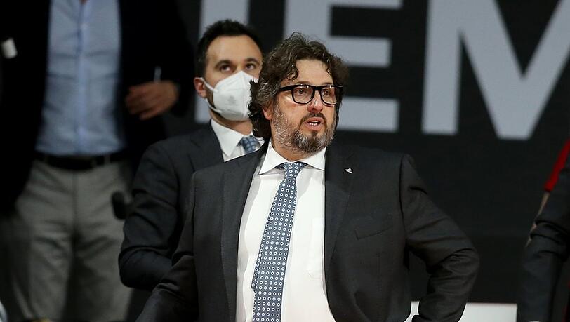 Mit Bayern im Halbfinale: Trinchieri und Zipser (l.).