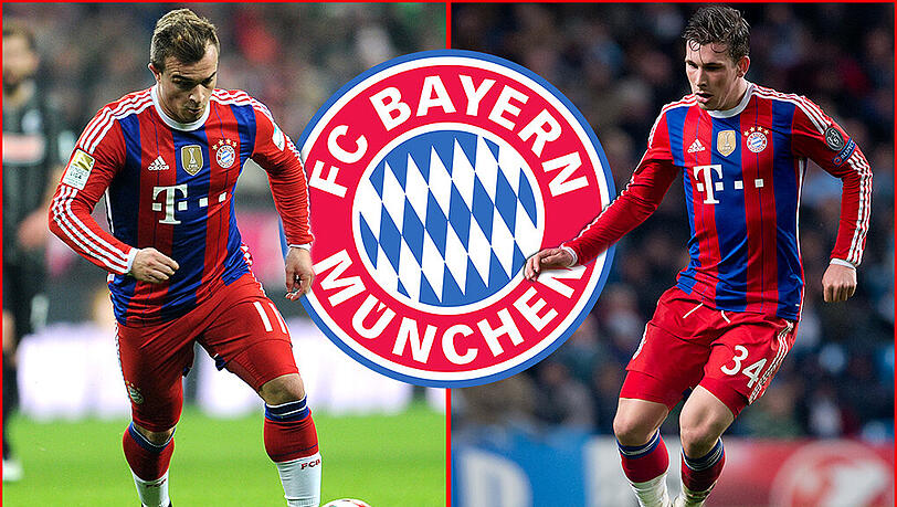 Zwei Spieler die den FC Bayern in der Winterpause verlassen - Während Höjbjerg (r.) verliehen wird, steht bei Shaqiri scheinbar ein Wechsel nach Italien bevor. Zwei Spieler die den FC Bayern in der Winterpause verlassen - Während Höjbjerg (r.) verliehen wird, steht bei Shaqiri scheinbar ein Wechsel nach Italien bevor.