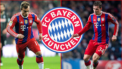 Zwei Spieler die den FC Bayern in der Winterpause verlassen - Während Höjbjerg (r.) verliehen wird, steht bei Shaqiri scheinbar ein Wechsel nach Italien bevor.