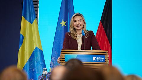 Ebba Busch, stellvertretende Ministerpr&auml;sidentin von Schweden, findet f&uuml;r manche X-Nutzer deutliche Worte. (Archivbild)