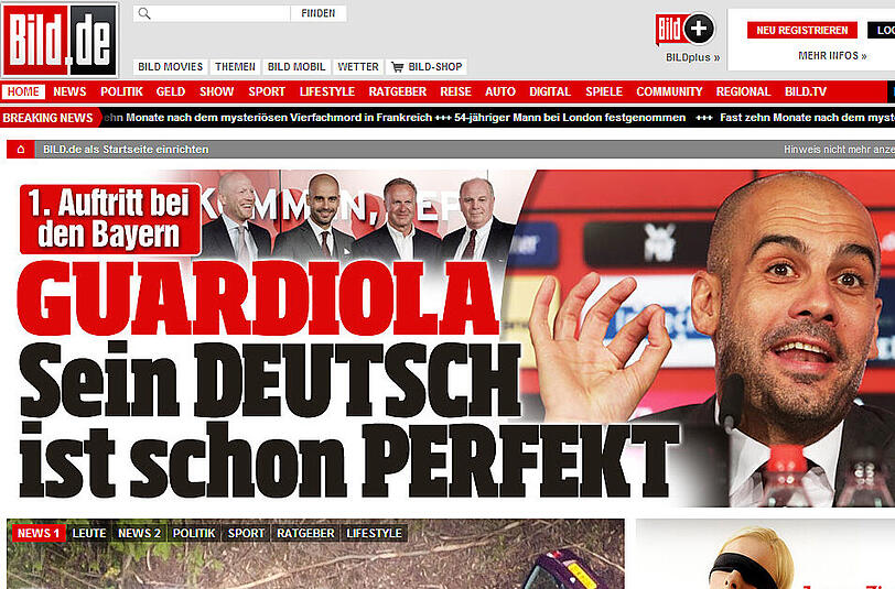 Pep ist da - das schreibt die Presse