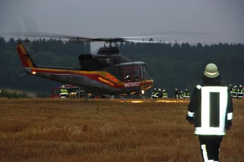 Die drei Buben wurden mit einem Rettungshubschrauber in Münchner Kliniken gebracht.