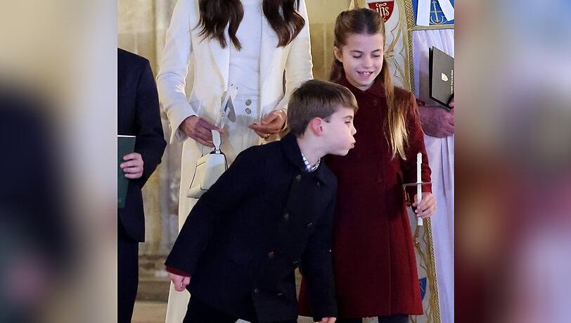 Erwischt: Prinz Louis blies die Kerze seine Schwester aus.