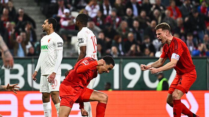 Jamal Musiala bejubelt seinen Treffer zum 1:1 im Spiel gegen Augsburg. Wer wird das neue Top-Talent an der Säbener Straße? Der eigene Campus lieferte einige gute Aussichten.