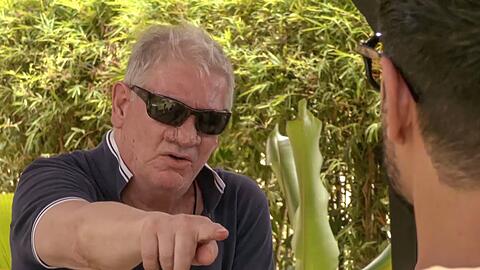 Claude-Oliver Rudolph l&auml;sst sich bei "Promis unter Palmen" nicht auf der Nase herumtanzen.