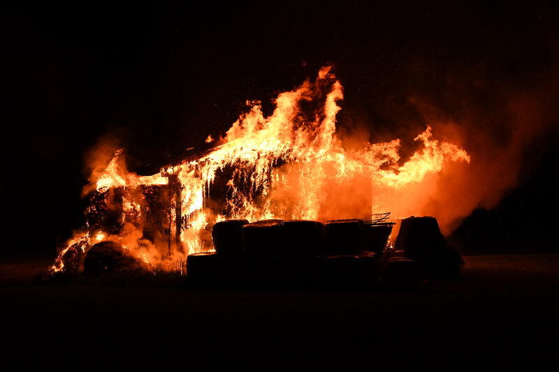 Bei dem Scheunenbrand in Grabenstätt wurde zum Glück niemand verletzt.