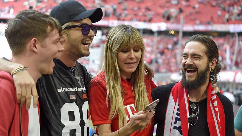 Heidi Klum und Tokio Hotel beim Besuch der Allianz Arena