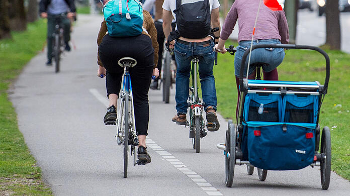 Ist der Radweg in gutem Zustand, wird er rege genutzt – das ist auch in München so.
