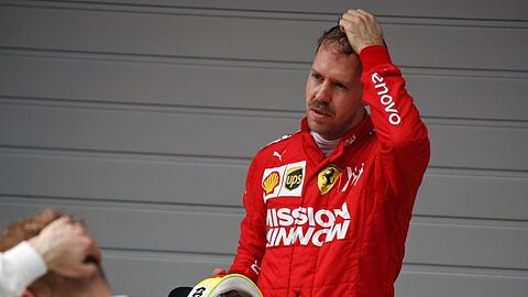 Skeptisch: Ferrari-Pilot Sebastian Vettel nach Platz drei in Shanghai.