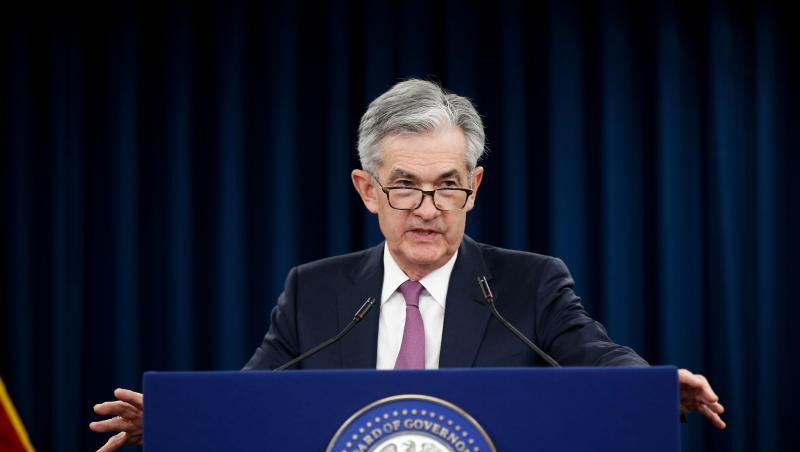 Jerome Powell, Präsident der US-Notenbank Federal Reserve, spricht auf einer Pressekonferenz. Jerome Powell, Präsident der US-Notenbank Federal Reserve, spricht auf einer Pressekonferenz.