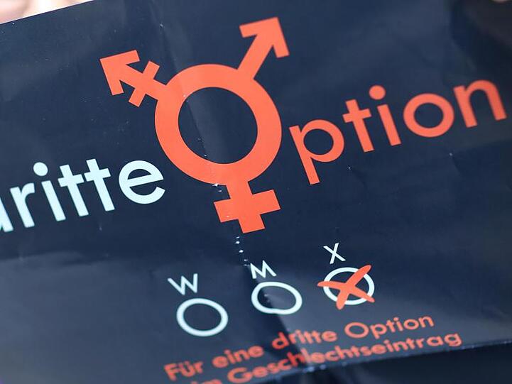 Ein Plakat mit der Aufschrift "dritte Option". Foto: Jan Woitas/zb/dpa/Archivbild