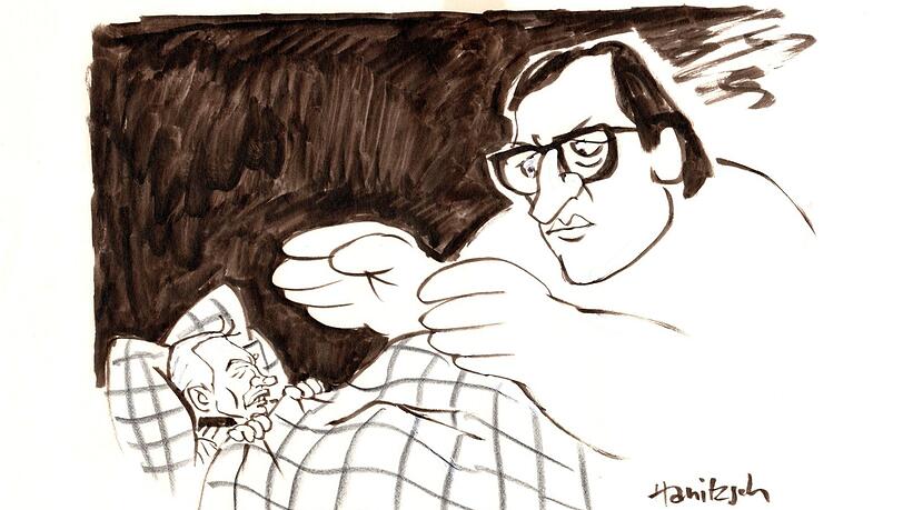Karikaturist Dieter Hanitzsch zeichnet für die "Süddeutsche Zeitung" Zöller als "schwarzen Riesen", der dem OB Kronawitter den Schlaf raubt. Karikaturist Dieter Hanitzsch zeichnet für die "Süddeutsche Zeitung" Zöller als "schwarzen Riesen", der dem OB Kronawitter den Schlaf raubt.
