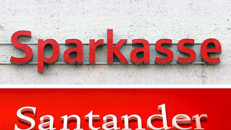 Die Sparkassen und die spanische Santander-Bank streiten seit Jahren um die Markenfarbe Rot. Foto: Jens Wolf Die Sparkassen und die spanische Santander-Bank streiten seit Jahren um die Markenfarbe Rot. Foto: Jens Wolf