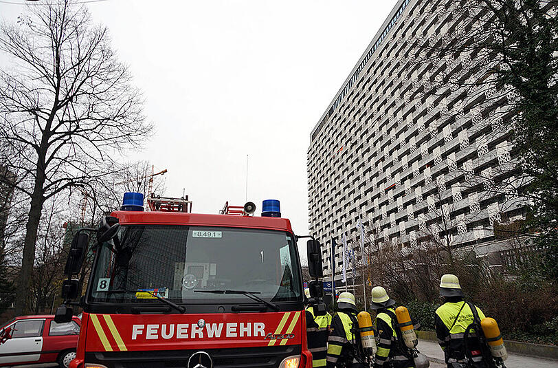 In der Sauna des Sheraton München Arabellapark ist ein Feuer ausgebrochen.