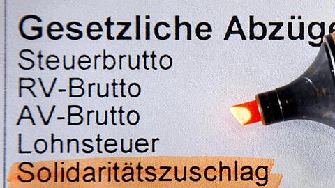 Minister Altmaier möchte den Solidaritätszuschlag bis 2026 schrittweise abschaffen.
