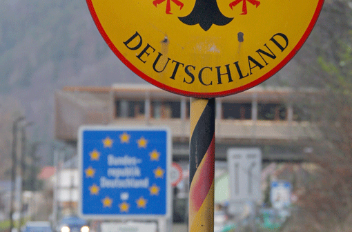 Die deutsche Grenze.
