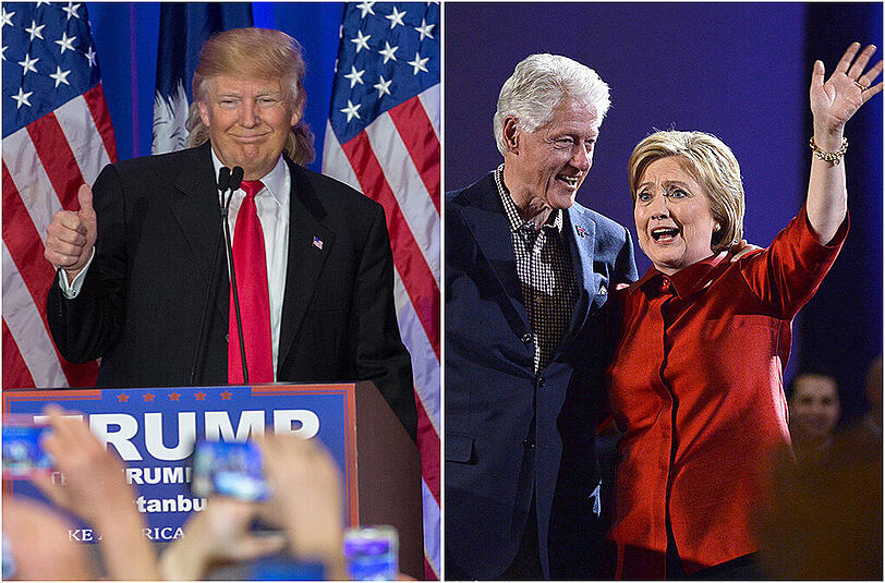 Donald Trump gewinnt in South Carolina, Hillary Clinton holt sich den Sieg in Nevada.