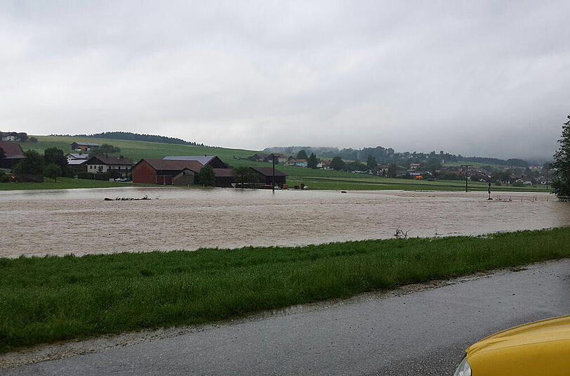 Das Hochwasser in Triftern im Landkreis Rottal-Inn.
