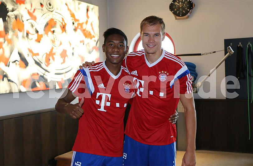 Am Montag war Badstuber wier David Alaba ebenfalls bei der Übungseinheit dabei.