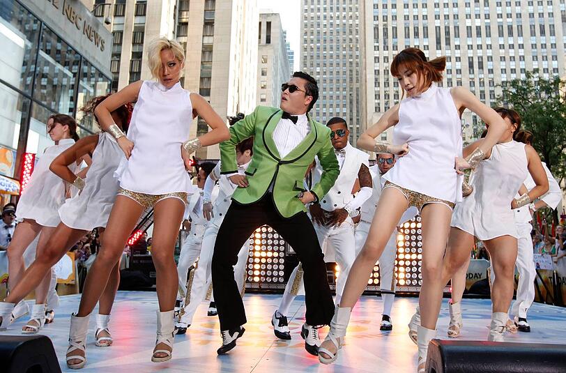 In Action: Der südkoreanische Sänger Psy tanz seinen "Gangnam-Style". Sehen Sie hier die Bilder...