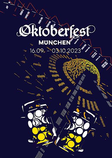 Wie sieht das Oktoberfest-Plakat 2023 aus? 45 Motive stehen zur Auswahl.