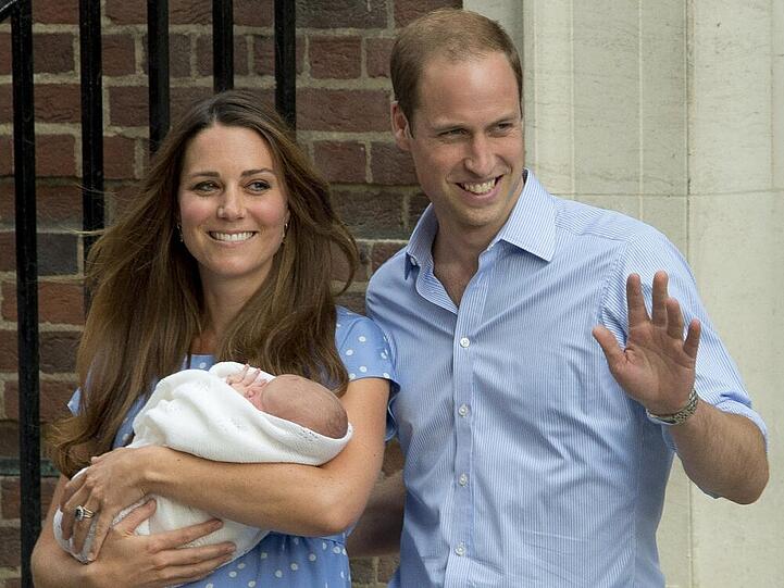 Eine glückliche Familie: Kate, William und Baby George