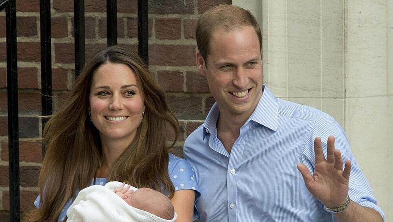 Eine glückliche Familie: Kate, William und Baby George Eine glückliche Familie: Kate, William und Baby George