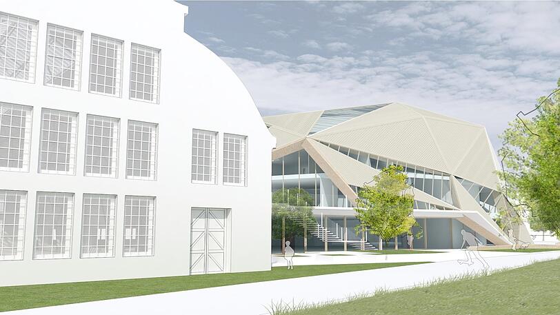 Die denkmalgeschützte Halle der Eggenfabrik in Pasing wird umgebaut, daneben kommt ein Neubau.