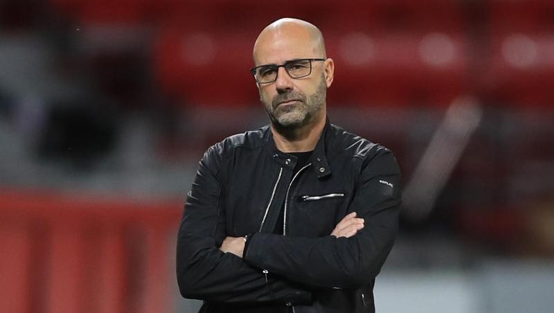 Hatte allen Grund zur Freude, reagierte aber auf eine Frage gereizt: Leverkusen-Trainer Peter Bosz.