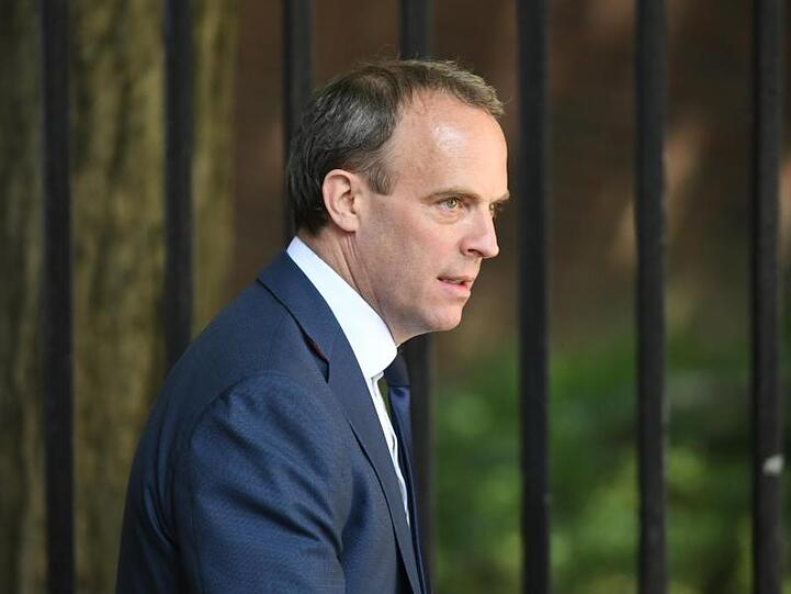 Der britische Außenminister Dominic Raab verurteilte die angeblichen Cyber-Attacken.