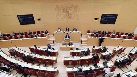 Blick ins Plenum des Bayerischen Landtags.