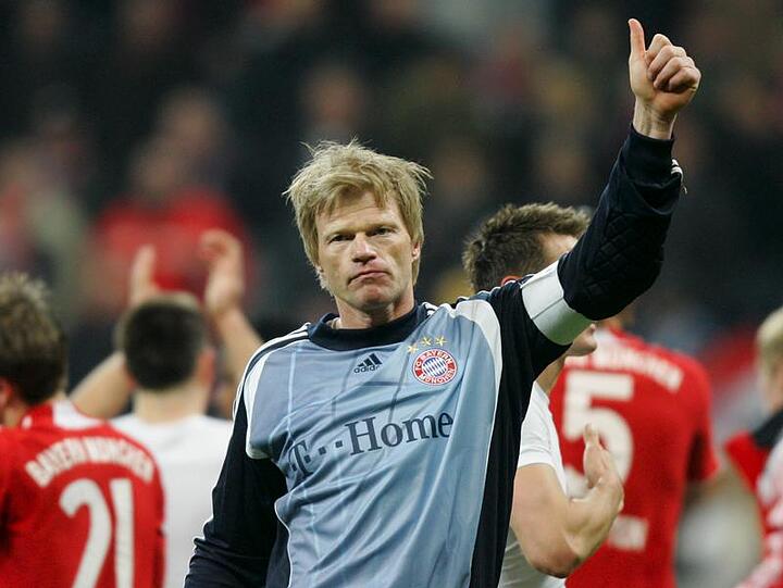 Für Oliver Kahn hat&rsquo;s zum Karriere-Ende einen doppelten Abschiedskick.