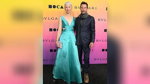 Keanu Reeves und Alexandra Grant posierten entspannt für die Fotografen.
