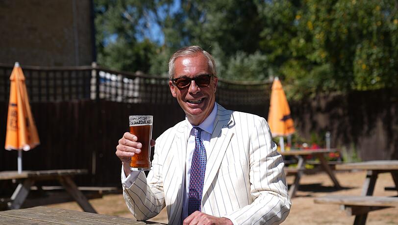 Sieht sich als Sieger: Brexit-Vorkämpfer Nigel Farage. Sieht sich als Sieger: Brexit-Vorkämpfer Nigel Farage.