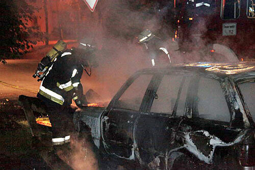 Autobrand in Ampfing