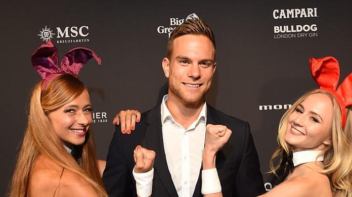 Sebastian Preuss auf der Playboy-Party im Sommer 2018.
