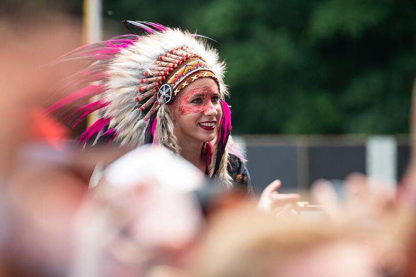 Die Besucher vom Nürnberger Festival "Rock im Park" hatten mehr Glück: Hier schien die Sonne das ganze Festival-Wochenende durch.