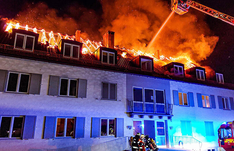 Bilder vom Feuerwehreinsatz in Obermenzing