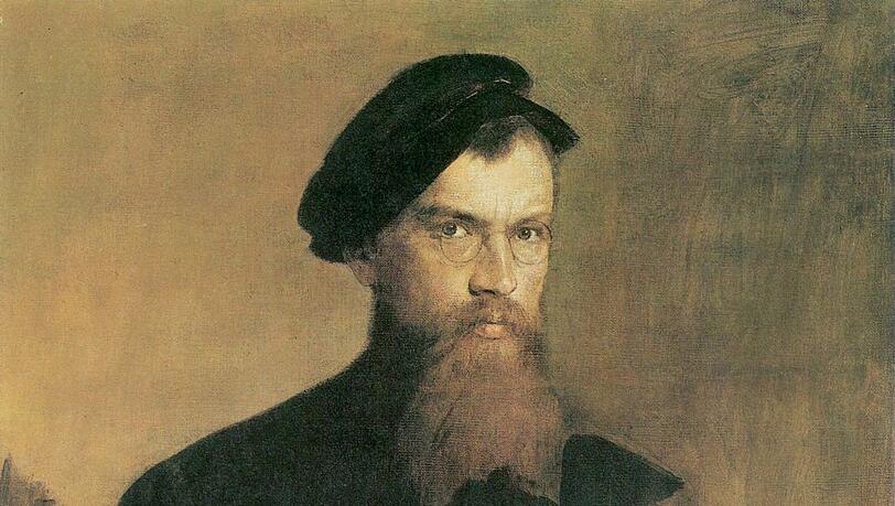 Franz von Lenbach, ein Selbstporträt. Franz von Lenbach, ein Selbstporträt.