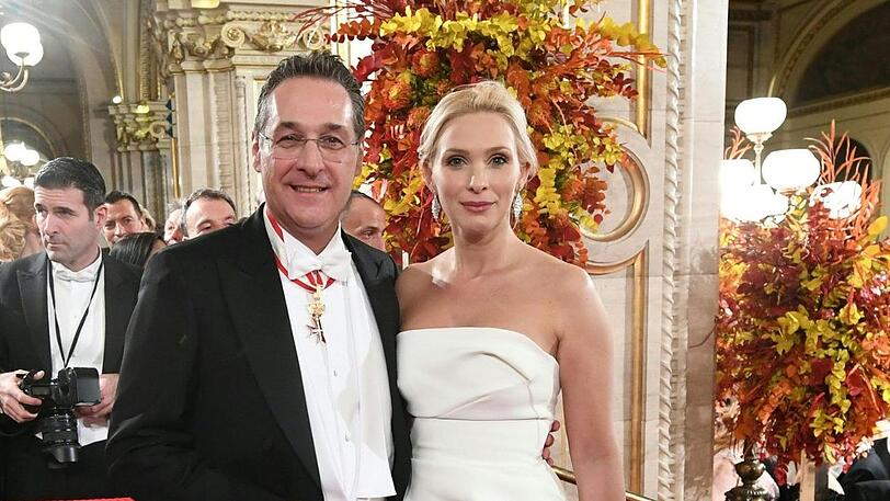 Philippa und Heinz Christian Strache beim Wiener Opernball 2019.