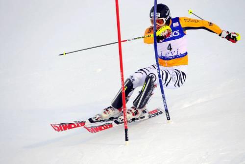 Nur im ersten Durchgang auf der Strecke: Felix Neureuther gestern beim Slalom von Levi.